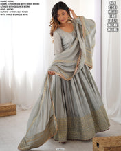 Chinon silk gown readymade