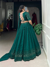 Bottle Green radiant and regal georgette Lehenga