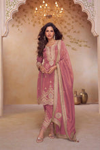 Dusty pink Simar silk salwaar kameez