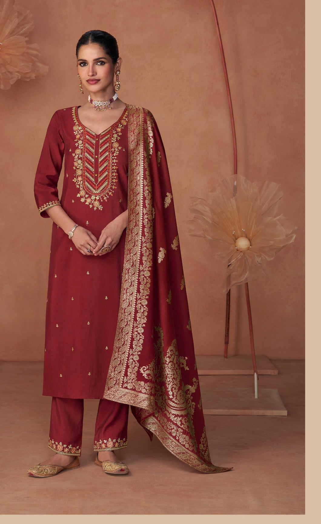 Shiny - Viscose silk salwaar kameez