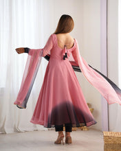Onion pink shaded anarkali set readymade