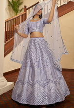 Lavender diamond silk Lehenga