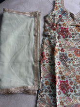 Mint green floral palazzo set