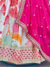 Floral white lehenga (plus size available 5XL)