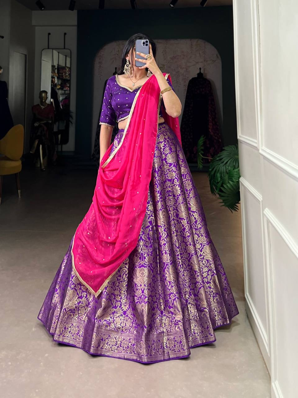 Royal drape, majestic vibe in purple
