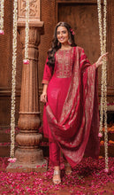 Viscose salwaar kameez with jacquard dupatta - readymade