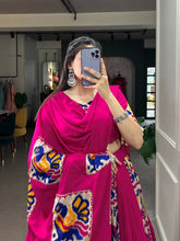 Rayon and printed silk Lehenga choli in pink - readymade