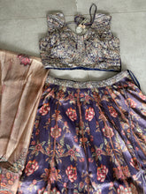 Niks collection - purple digital floral Lehenga readymade