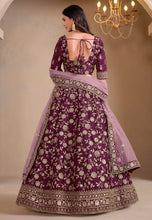 Wine art silk Lehenga