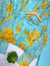 Sun-kissed floral baby blue anarkali