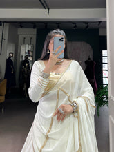 Pure rayon white readymade Lehenga
