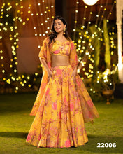 Printed chinon Lehenga readymade (plus sizes too)