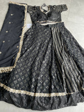 Black fusion Bollywood georgette readymade Lehenga