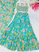 Green floral palazzo readymade (perfect for teens too)