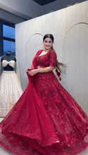 Maroon sequinned partywear Lehenga