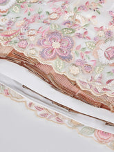 Cream floral embroidered net Lehenga (suitable for plus and tall top)