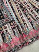 Niks collection - Black crepe silk printed lehenga (perfect for tall too)