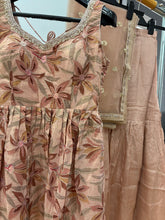 Peach floral frock style sharara