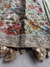 Mint green floral palazzo set