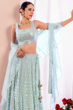 Mint green glam Lehenga