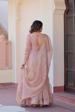 Nude chiffon gown readymade