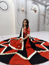 Black panelled cotton gota Patti readymade Chaniya Choli