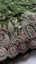 Mehendi green chinon embroidered Lehenga