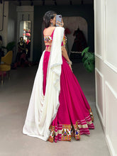 Pink and white chaniya choli readymade