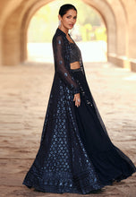 Janisha readymade - midnight blue Lehenga with jacket