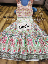 Ivory and lime green silk gown