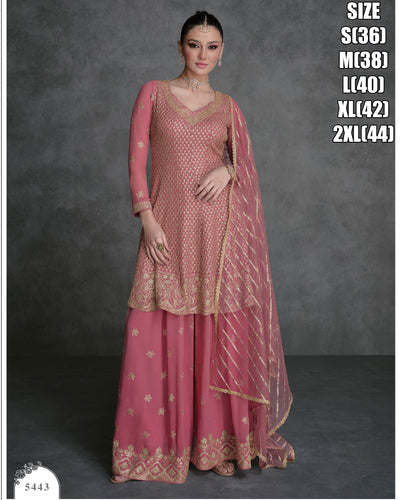 Janisha readymade - trendy pink georgette sharara