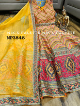 Yellow diamonte silk gown