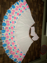 Indo western baby pink floral summery Lehenga with dupatta