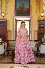 Pastel collection - Pink floral cape style readymade lehenga