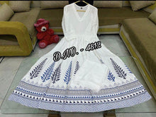 White and blue rayon salwaar kameez