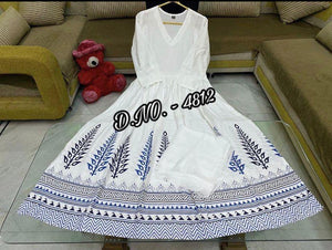White and blue rayon salwaar kameez