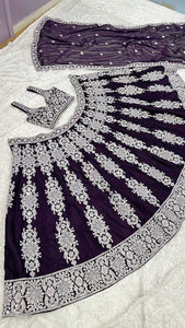 Deep violet dreams Lehenga