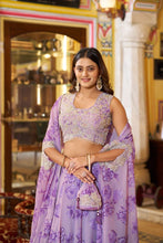 Pastel collection - lavender floral cape style readymade lehenga