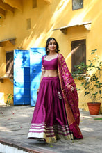 Gharchola style purple Lehenga set (S - 12XL, can be stitched up to 64 inches bust)