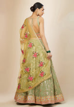 Karla collection - pista green floral Lehenga