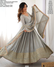 Chinon silk gown readymade