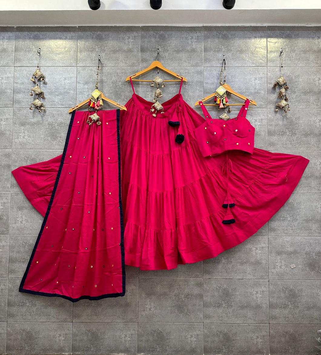 Reyon chaniya choli readymade with spaghetti blouse - lots of colours