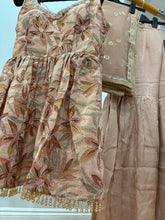 Peach floral frock style sharara