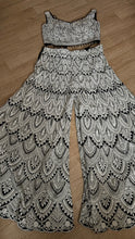 Black palazzo set with cape