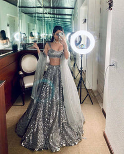 Silver partywear Lehenga