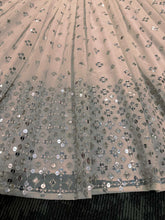 Peach thread work Lehenga (long sleeves + plus size)