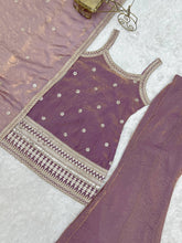 Fendy silk strappy dusty pink palazzo set