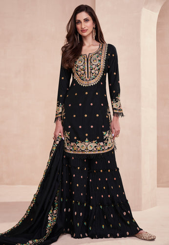 Black sharara suit