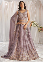 Mauve georgette thread and sequins Lehenga