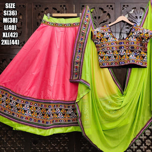 Pink raas leela chaniya choli - readymade